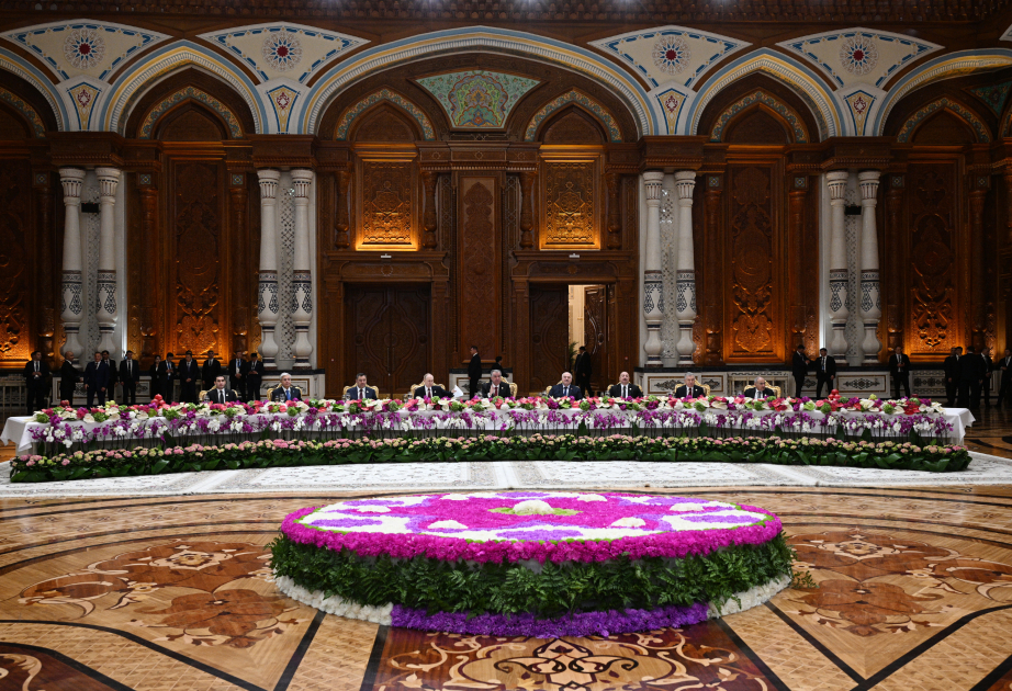 President Ilham Aliyev attended official banquet in honor of CIS heads of state in Dushanbe VIDEO