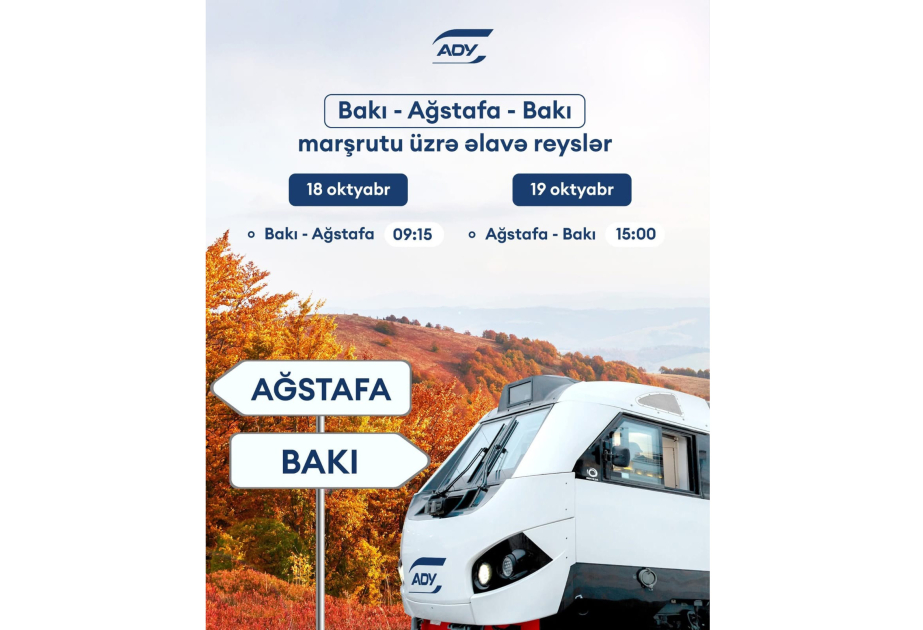 Ağstafa-Bakı istiqamətində əlavə qatar reysləri təyin edilir
