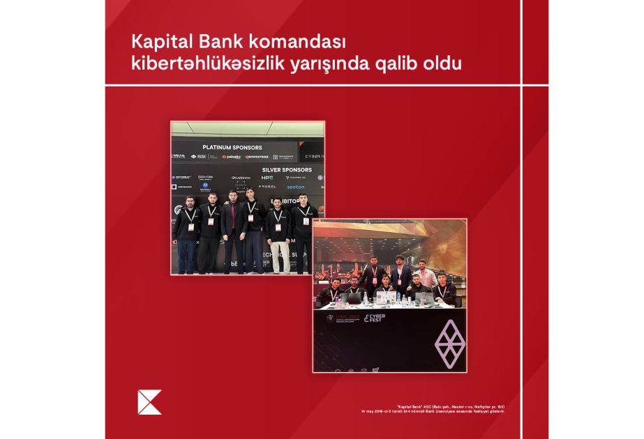 ®  "Kapital Bank"ın İnformasiya təhlükəsizliyi komandası ölkənin ən güclü mütəxəssisləri sırasında