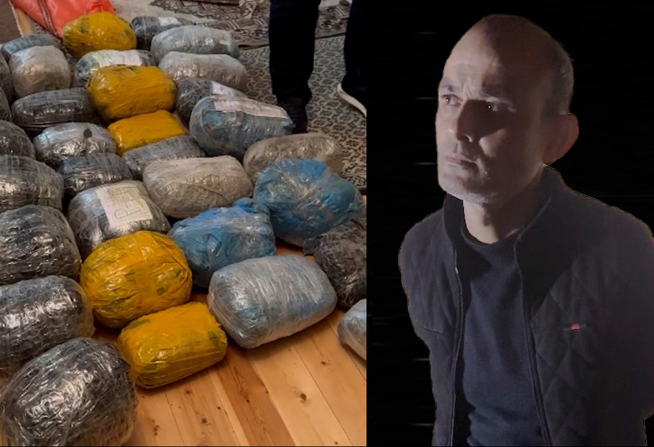 Bakı və Abşeronda narkotiklərin satışını təşkil edən şəxs 47 kiloqram marixuana ilə saxlanılıb VİDEO