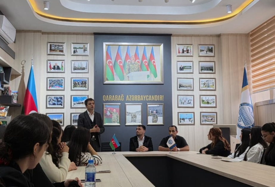 BDU-da Vətən müharibəsi iştirakçısı olan jurnalistlə görüş keçirilib