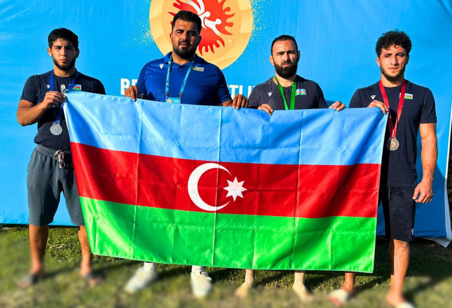Two Azerbaijani beach wrestlers crowned world champions