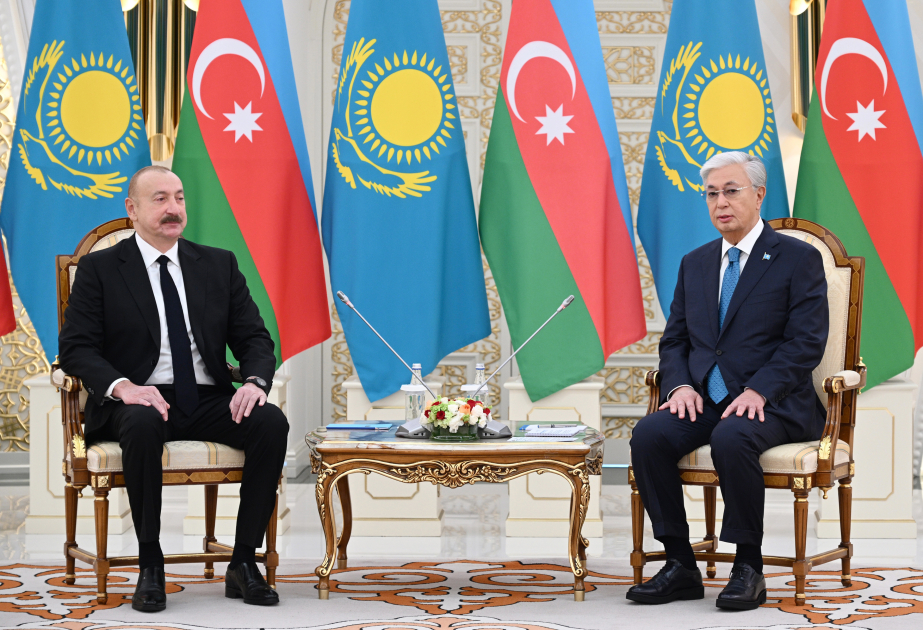 Astanada Azərbaycan Prezidenti İlham Əliyevin Qazaxıstan Prezidenti Kasım-Jomart Tokayev ilə təkbətək görüşü olub YENİLƏNİB  VİDEO