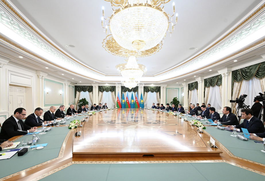 Zweites Treffen des Obersten Rates für zwischenstaatliche Zusammenarbeit zwischen Aserbaidschan und Kasachstan in Astana AKTUALISIERT VIDEO