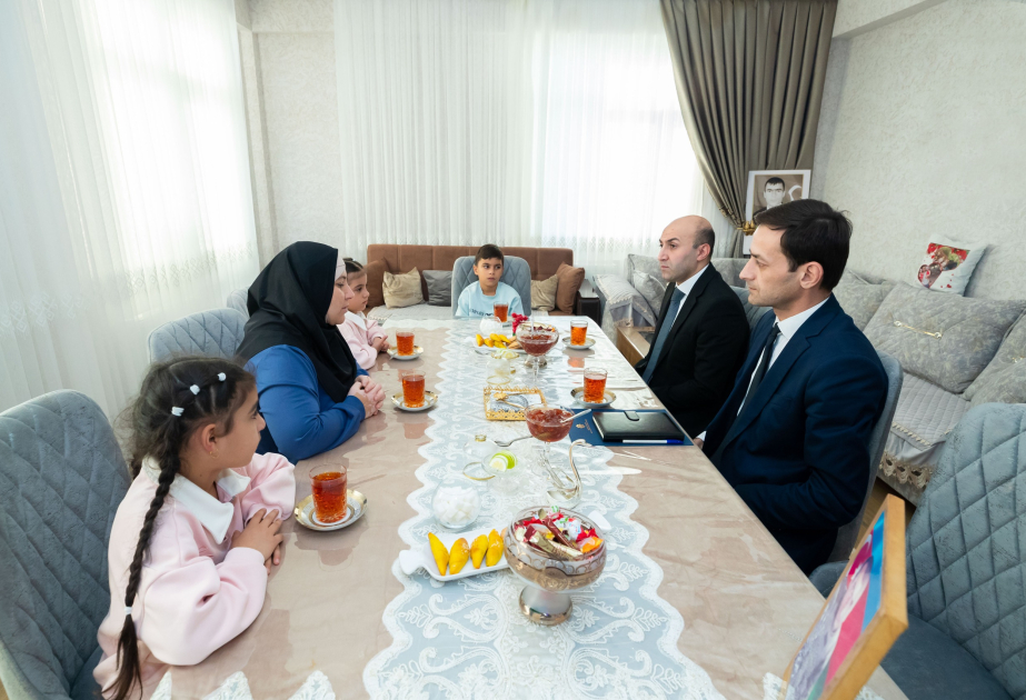Vətən müharibəsi şəhidi Elkiyar Məmmədovun ailəsi ziyarət olunub