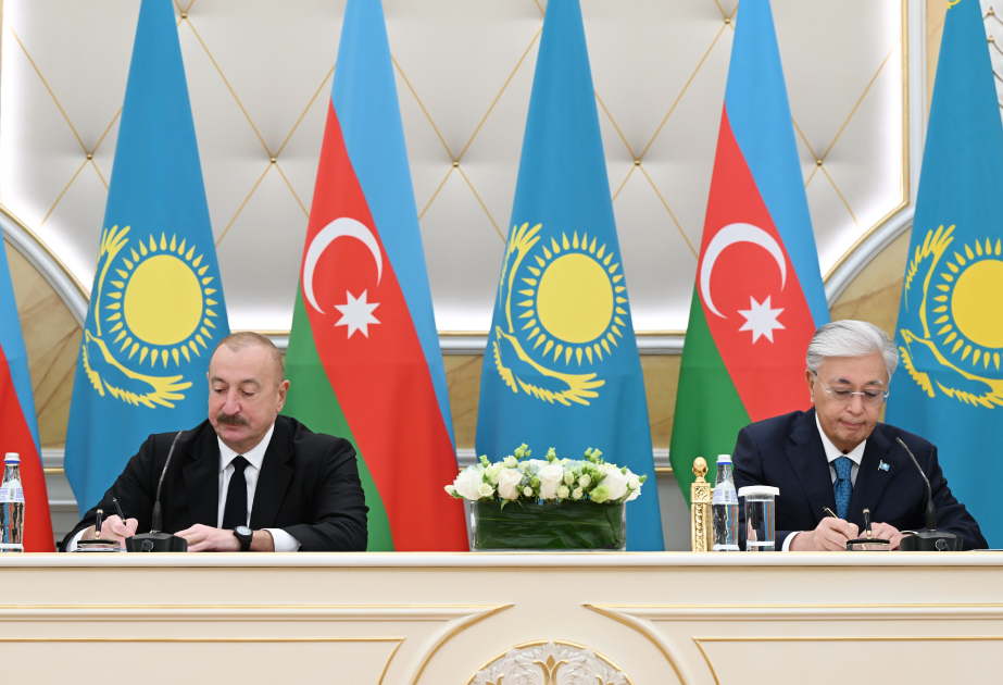 Azerbaijan-Kazakhstan documents exchanged VIDEO