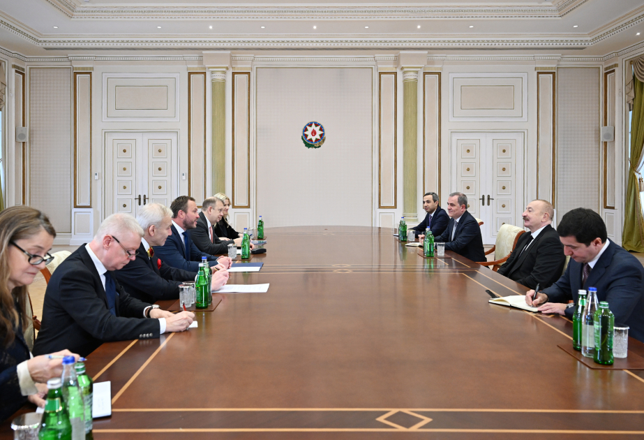 Präsident Ilham Aliyev empfängt Außenminister von Estland VIDEO