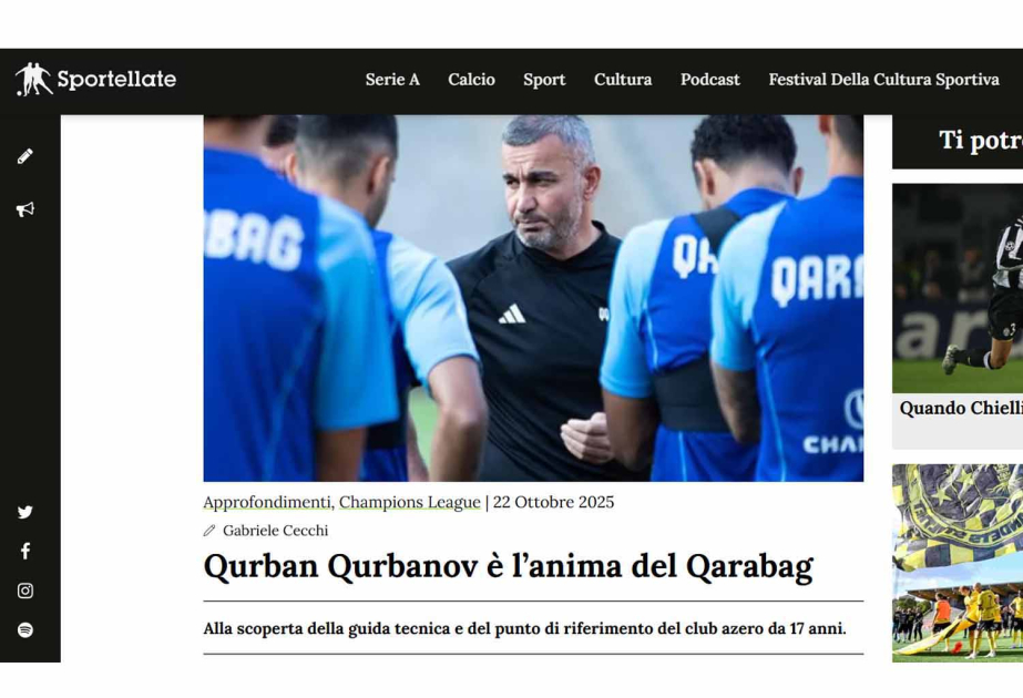 İtaliya portalı: Qurban Qurbanov “Qarabağ”ın ruhudur