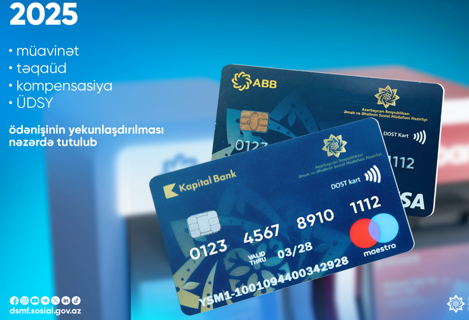 Sabah müavinət, təqaüd, kompensasiya və ünvanlı dövlət sosial yardımlarının ödənişi yekunlaşdırılacaq