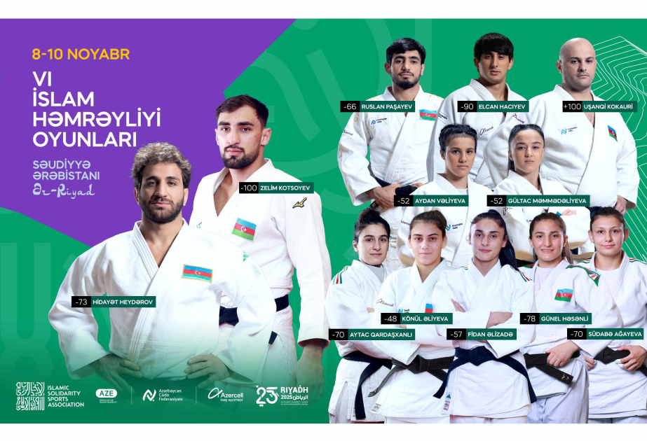 Aserbaidschanische Judokas nehmen an Islamischen Spielen der Solidarität2025 in Riad teil