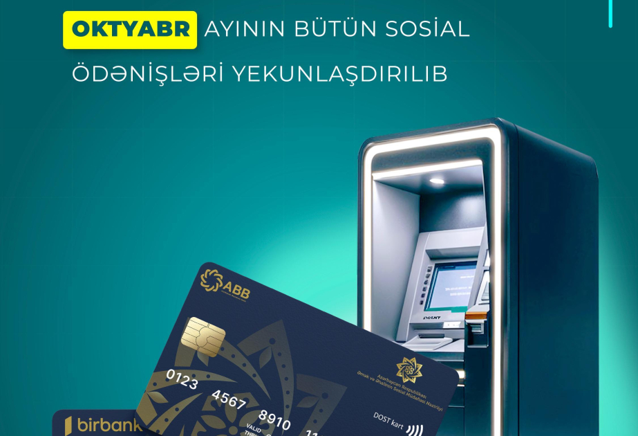Oktyabr ayının bütün sosial ödənişləri yekunlaşıb