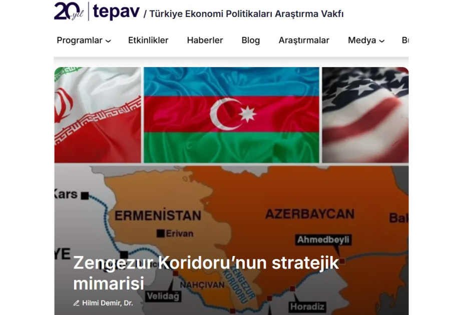 Турецкий эксперт: Зангезурский коридор может изменить геоэкономическую карту Южного Кавказа