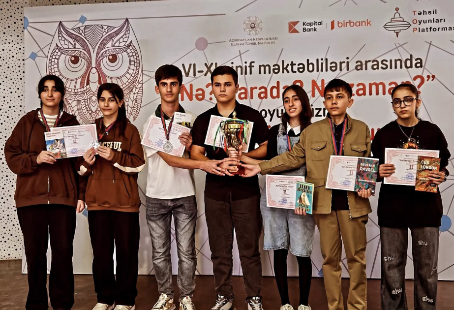 Şəki liseyinin komandası intellektual oyun üzrə respublika çempionatında ikinci yerə layiq görülüb