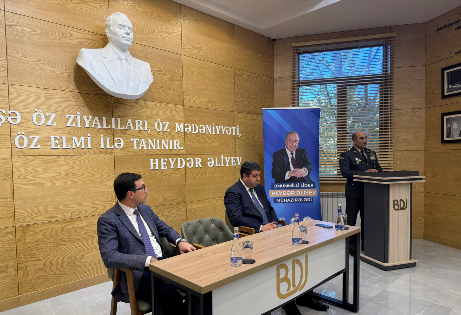 BDU-da "Heydər Əliyev mühazirələri"- növbəti qonaq Vətən Müharibəsi Qəhrəmanı olub