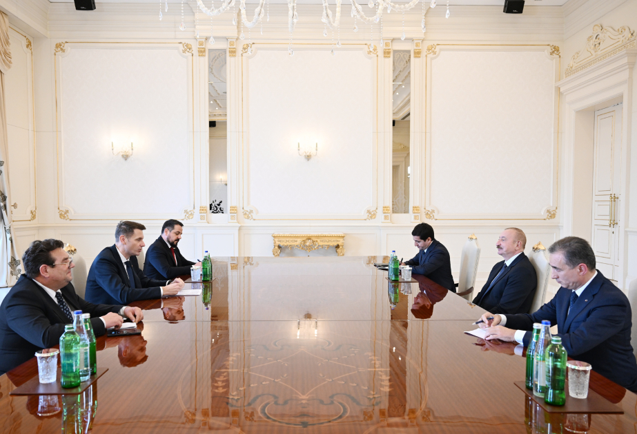 Le président Ilham Aliyev reçoit le président du Sénat roumain VIDEO