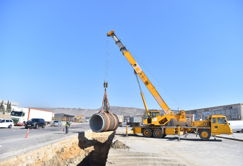 Lökbatanda 23 kilometrlik kollektor və sutəmizləyici qurğu tikilir