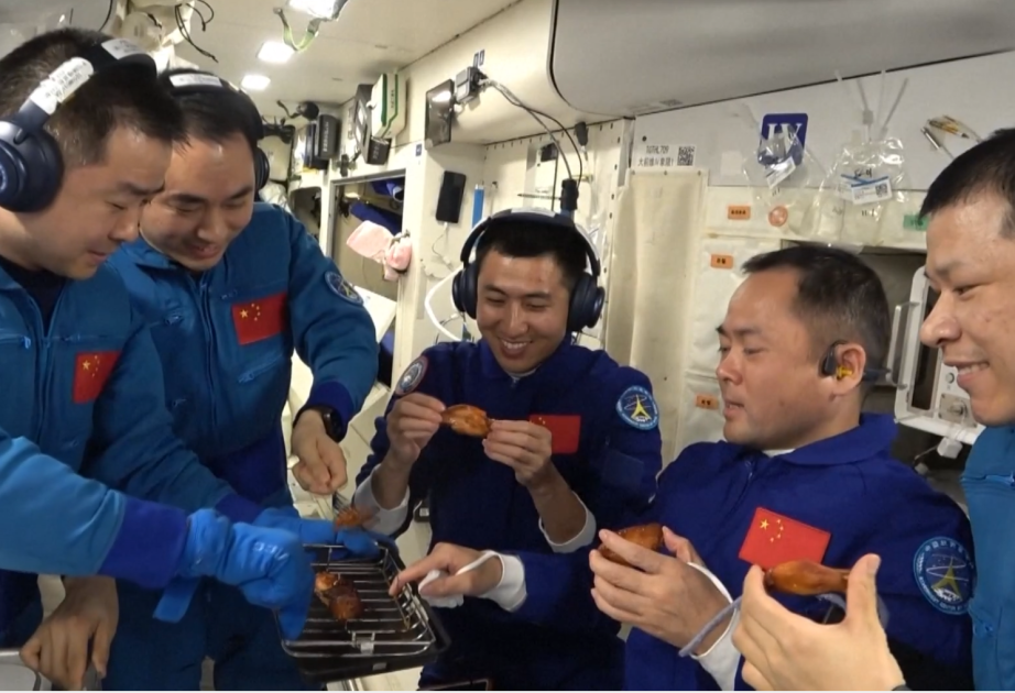 Using newly introduced oven, taikonauts enjoy BBQ in orbit; significant improvement of work and life quality for long-haul space trips, experts say