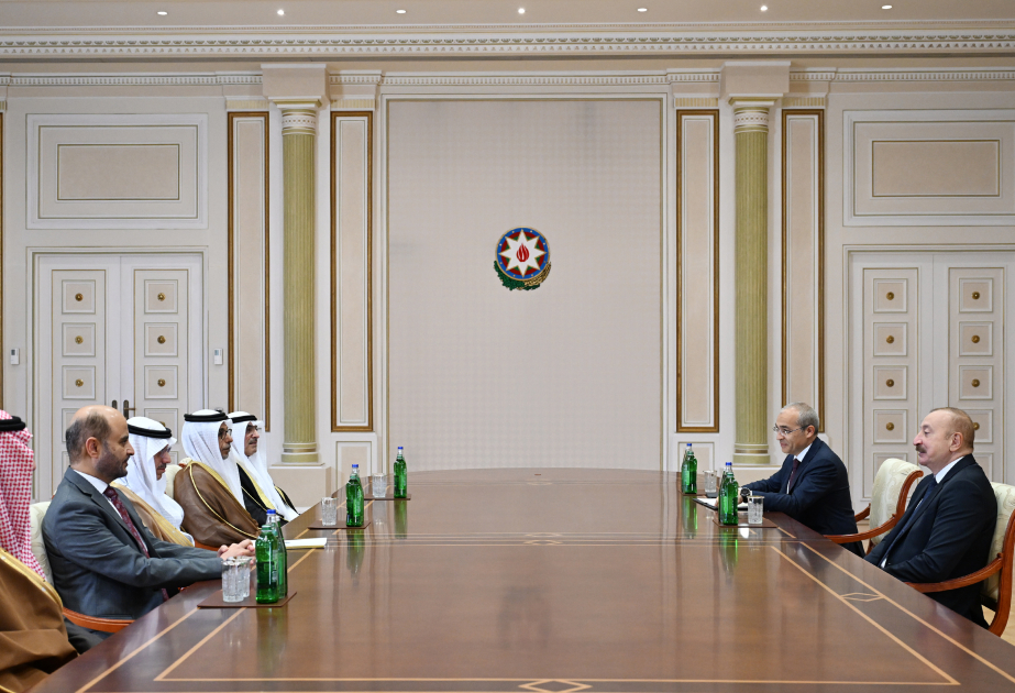 El Presidente de Azerbaiyán recibió a una delegación integrada por los Jefes de las instituciones miembros del Grupo de Coordinación Árabe