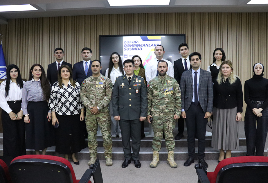 Azərbaycan Universitetində Vətən müharibəsi qəhrəmanları ilə görüş keçirilib