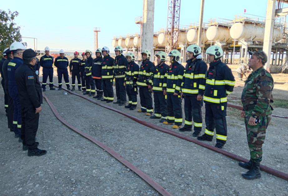 FHN-in Dövlət Yanğından Mühafizə Xidməti yanğın-taktiki təlim keçirib