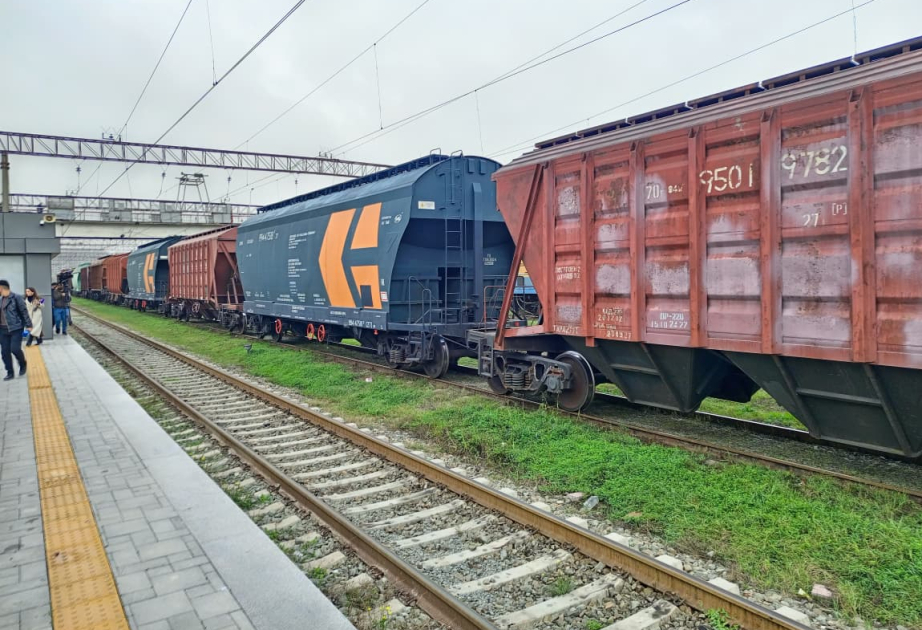 Another freight train bound for Armenia via Azerbaijan arrives at Bilajari Railway station