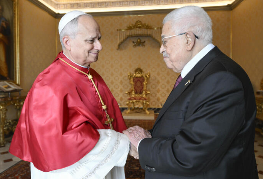 Papa Leo Vatikanda Mahmud Abbasla görüşüb