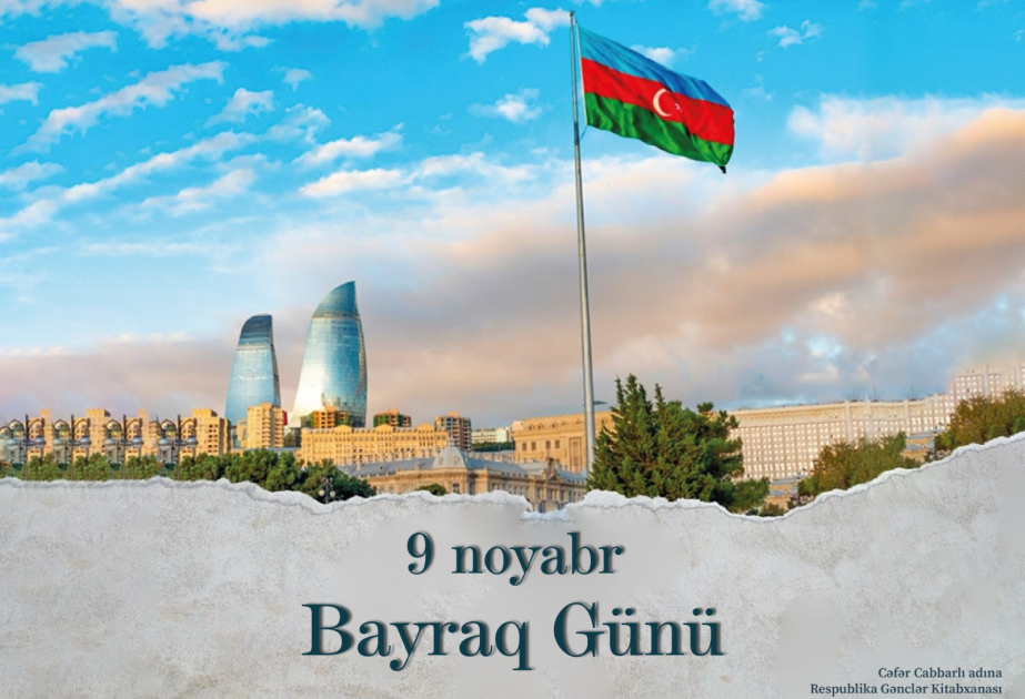 Gənclər Kitabxanasında Dövlət Bayrağı Günü münasibətilə silsilə materiallar hazırlanıb