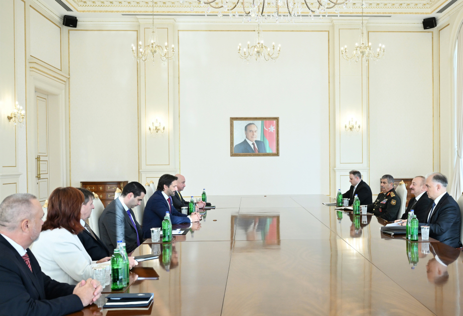 President Ilham Aliyev received delegation led by Deputy Prime Minister of Slovakia VIDEO