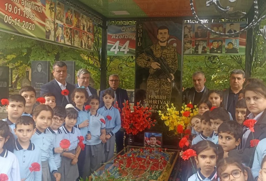 BDU-nun şəhid məzunu Şəhriyar Həbibinin məzarı ziyarət olunub