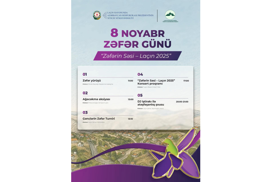 Подготовка ко Дню Победы в Лачине: акция по посадке деревьев, турнир, концерт и фейерверк