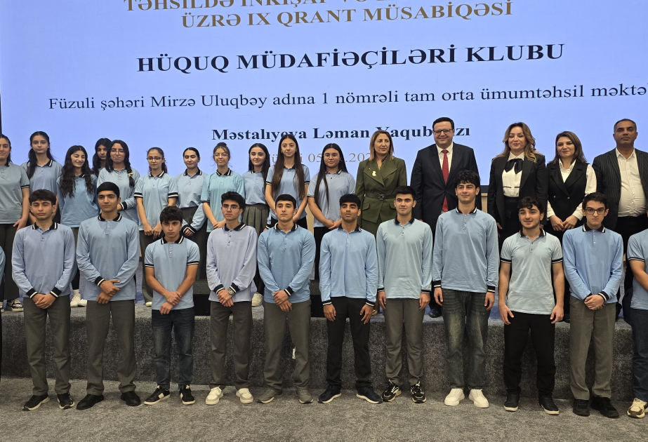 Füzuli şəhərində şagirdlər üçün "Hüquq müdafiəçiləri klubu" layihəsinə başlanılıb