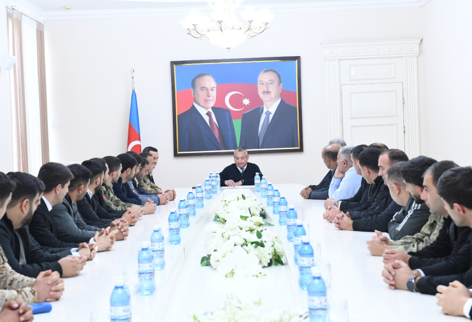 Dövlət Komitəsində Zəfərin beşinci ildönümü ilə əlaqədar Qarabağ müharibəsi veteranları ilə görüş olub