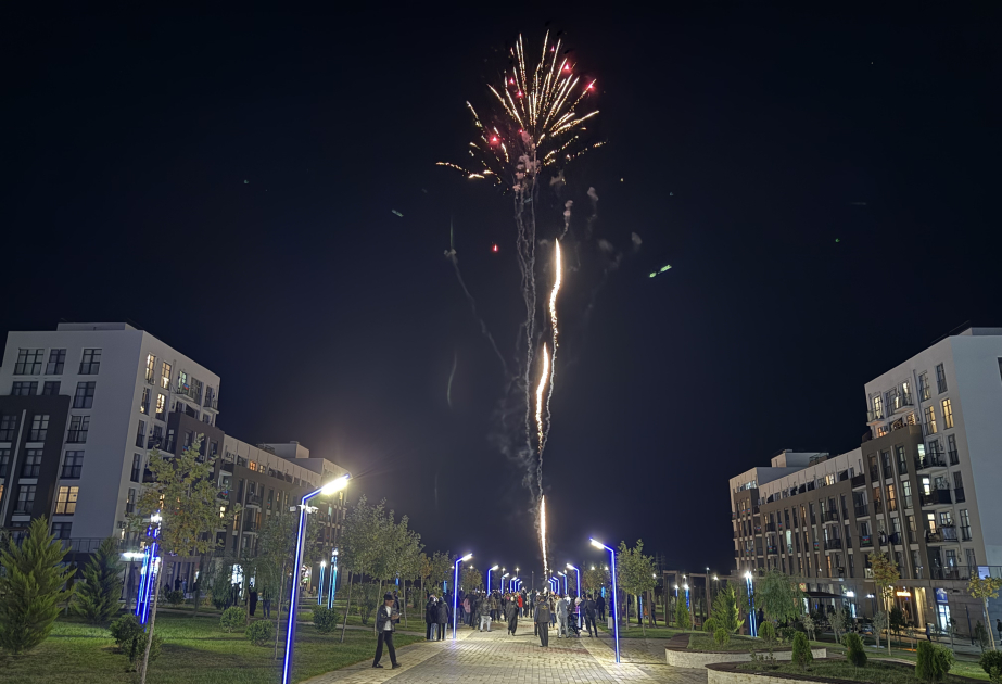 Мероприятия, посвященные Дню Победы в Физули, завершились фейерверком