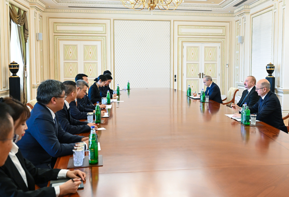 El Presidente de Azerbaiyán recibe a la delegación de la empresa china “China Datang Corporation Ltd.”