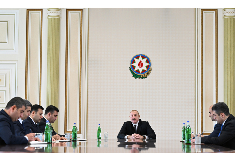 Präsident Ilham Aliyev: Die wichtigsten Infrastrukturprojekte in unseren Regionen sind kurz vor Abschluss