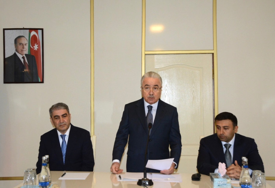 Head of Goychay District Executive Authority introduced to staff