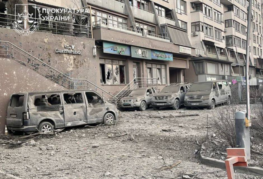 Kiyevə raket hücumu zamanı Azərbaycanın Ukraynadakı səfirliyinə ciddi ziyan dəyib VİDEO