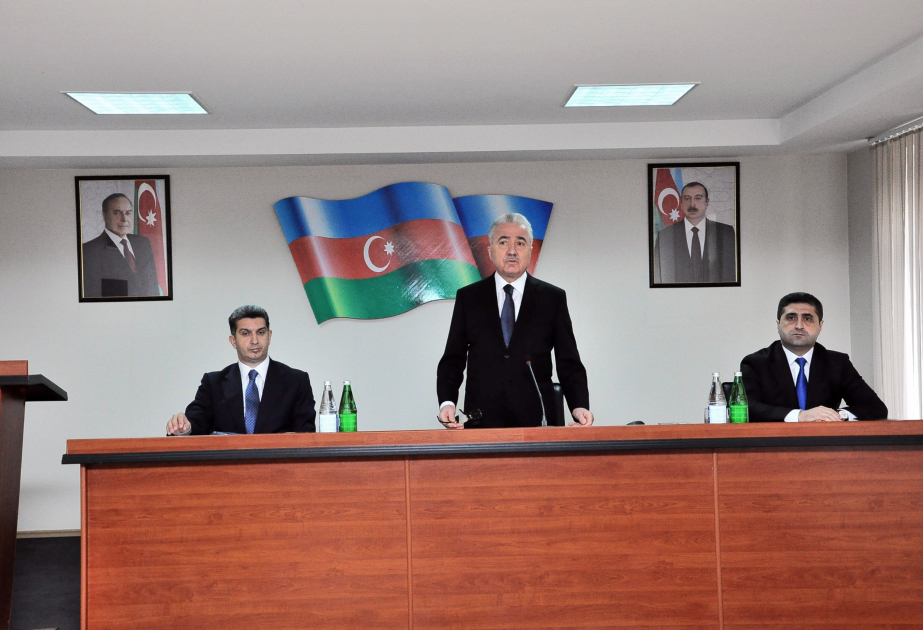 Head of Goygol District Executive Authority introduced to staff