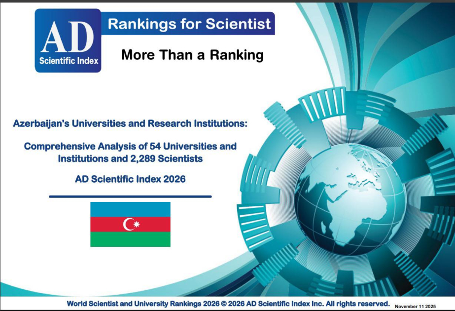 Texnologiya Universiteti "AD Scientific Index 2026" reytinqində ölkə üçüncüsü olub
