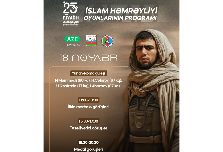 Azərbaycanın yunan-Roma güləşçisi İslamiadada finala yüksəlib