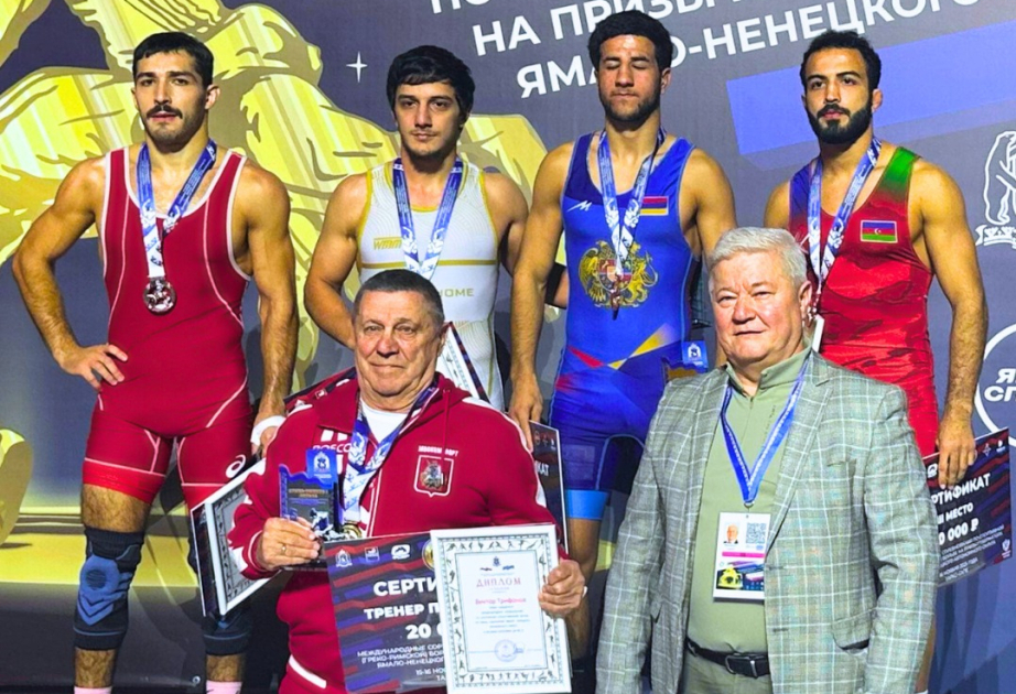 Azerbaijani wrestlers bring home five medals from Russia