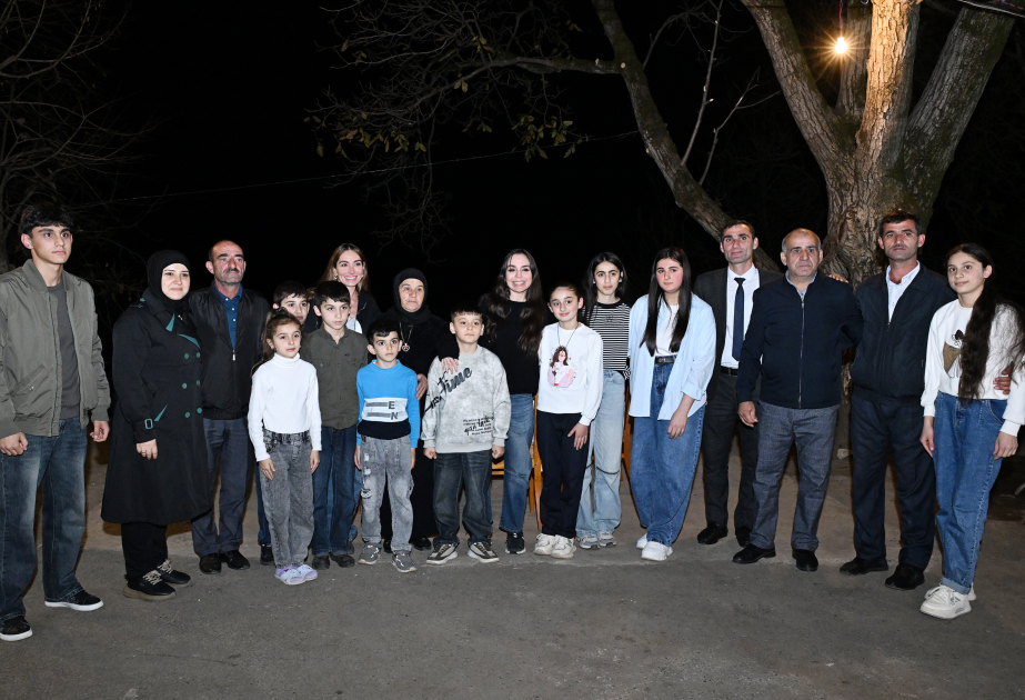 Leyla Aliyeva and Arzu Aliyeva visit family of National Hero Panjali Teymurov in Astara