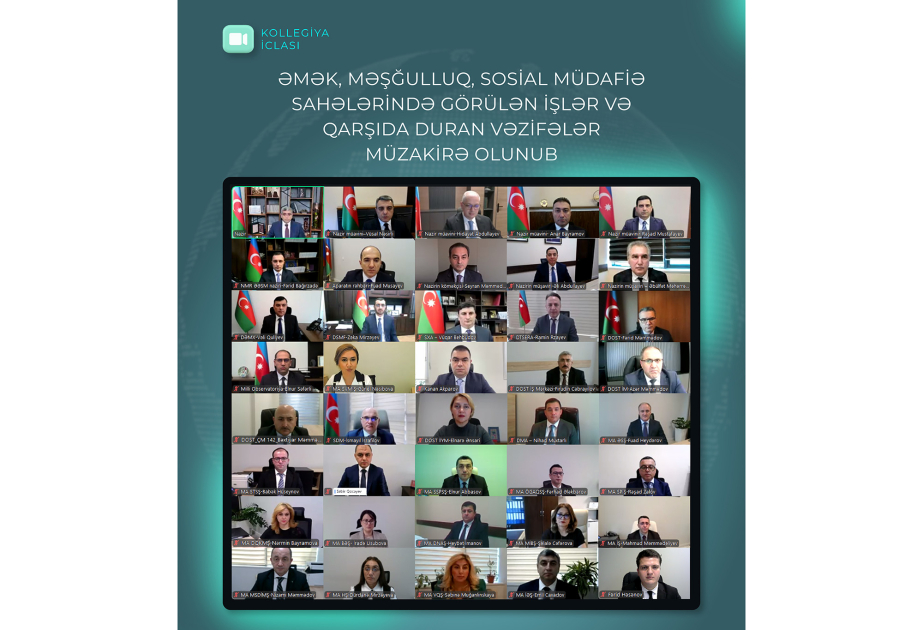 Əmək, məşğulluq, sosial müdafiə sahələrində görülən işlər və qarşıda duran vəzifələr müzakirə olunub