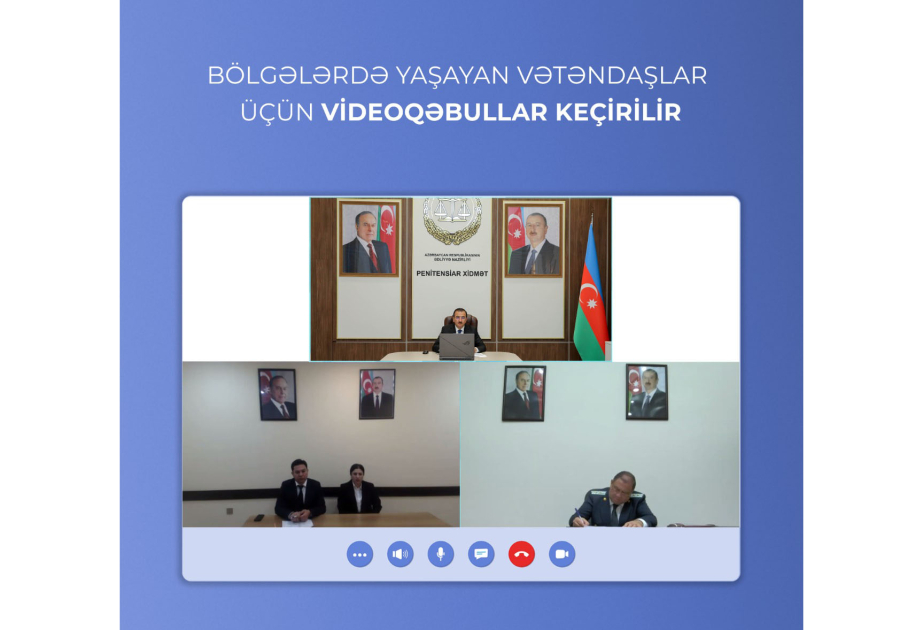 Ədliyyə Nazirliyinin rəhbər heyəti tərəfindən bölgələrdə yaşayan vətəndaşlar üçün videoqəbullar keçirilir