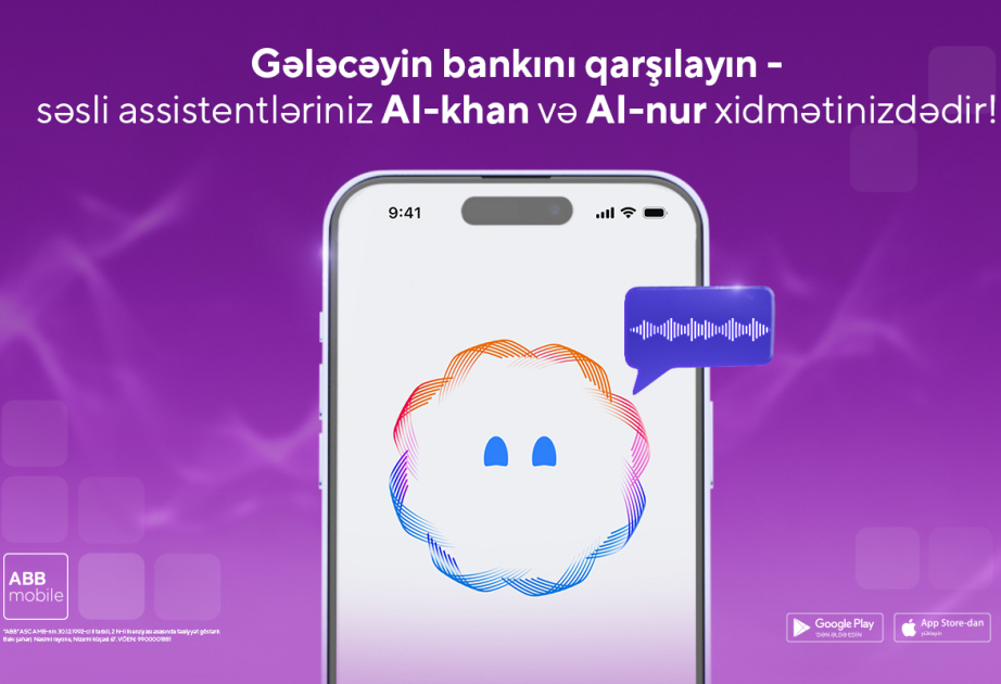 ®  ABB-də gələcəyin bankçılığını qarşılayın – səsli süni intellekt köməkçisi ilə bank əməliyyatları!