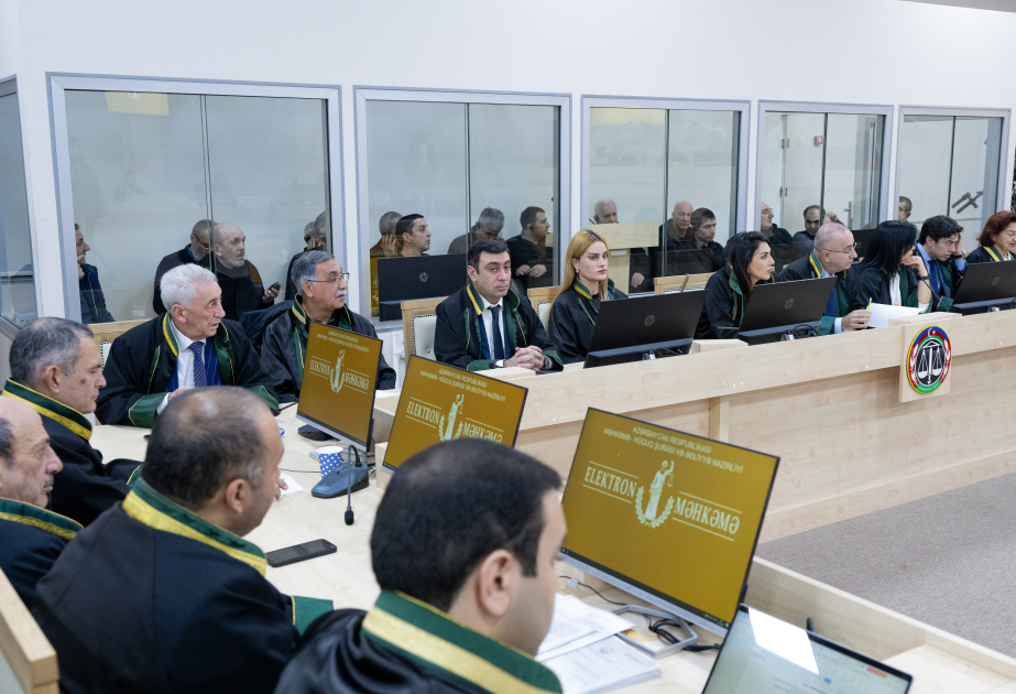 Ermənistan vətəndaşlarının məhkəməsi təqsirləndirilən şəxslərin müdafiəçilərinin çıxışları ilə davam etdirilir