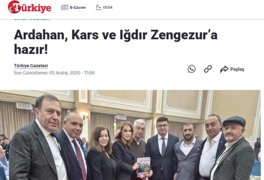 Газета Türkiye: В приграничных провинциях Турции готовы к открытию Зангезурского коридора