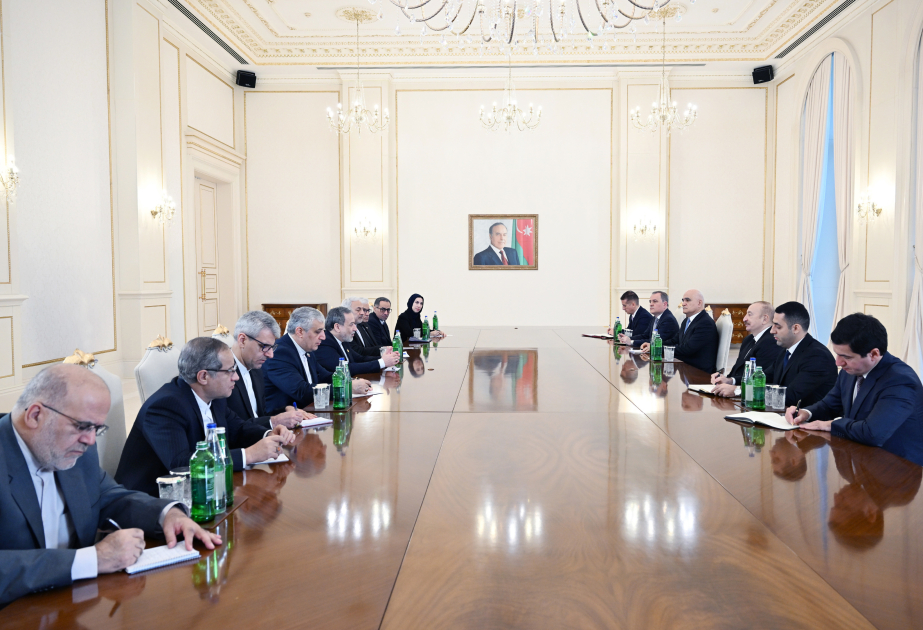 President Ilham Aliyev received delegation led by Iranian Foreign Minister VIDEO