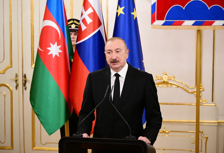 Präsident Ilham Aliyev: Die Slowakei und Aserbaidschan sind freundschaftliche Länder und strategische Partner