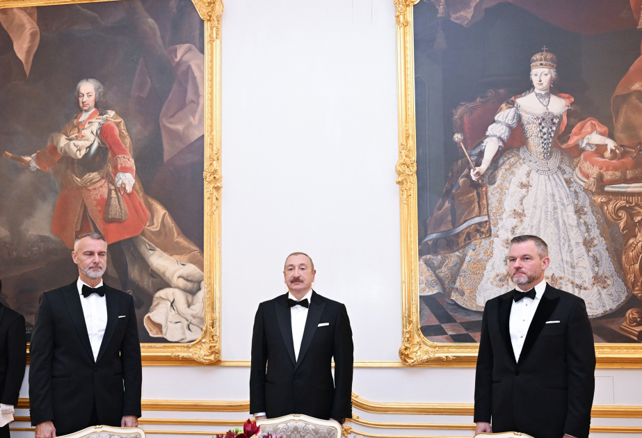 Official banquet hosted in Bratislava in honor of President Ilham Aliyev